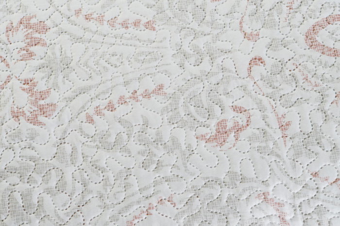 DKD Home Decor Colcha Romantico Beige Marron 270 x 270 cm Poliester Floral para Cama de 180