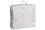 DKD Home Decor Colcha Romantico Beige Marron 270 x 270 cm Poliester Floral para Cama de 180
