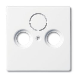 BUSCH-JAEGER 1743-84 Cubierta para Tomas de Antena, TV y Radio, 2 Conexiones, Blanco