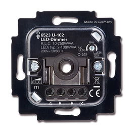 Busch-Jaeger Einsatz 6523 U-102 - Dimmer Drehbetätigung 100W/VA - UP