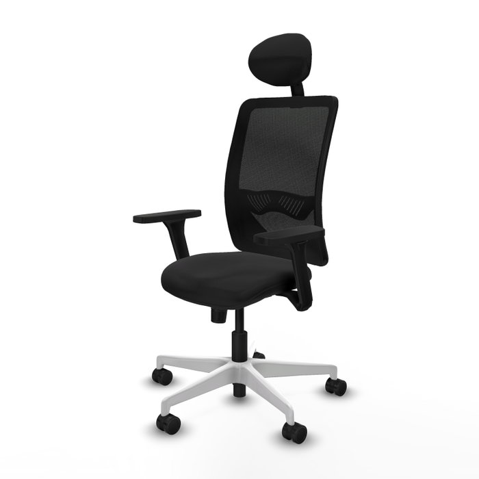 PIQUERAS Y CRESPO Silla de oficina Zulema con mecanismo Sincro, Brazos 3D y Cabecero Fijo, Negro PIQUERAS Y CRESPO Silla de oficina Zulema con mecanismo Sincro, Brazos 3D y Cabecero Fijo, Negro