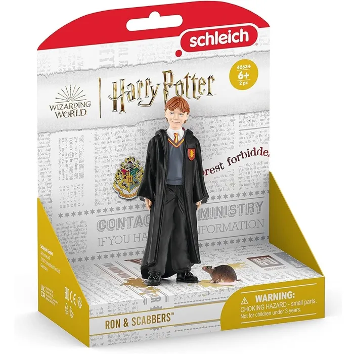 Schleich 42634 Ron y Scabbers Figura de Harry Potter