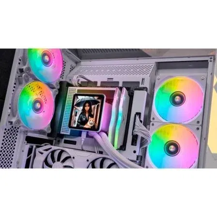 Mars Gaming ML-VISIONPRO240 Refrigeración Líquida 240mm, Pantalla IPS 4' ARGB, Blanco
