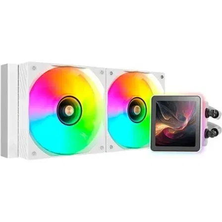 Mars Gaming ML-VISIONPRO240 Refrigeración Líquida 240mm, Pantalla IPS 4' ARGB, Blanco