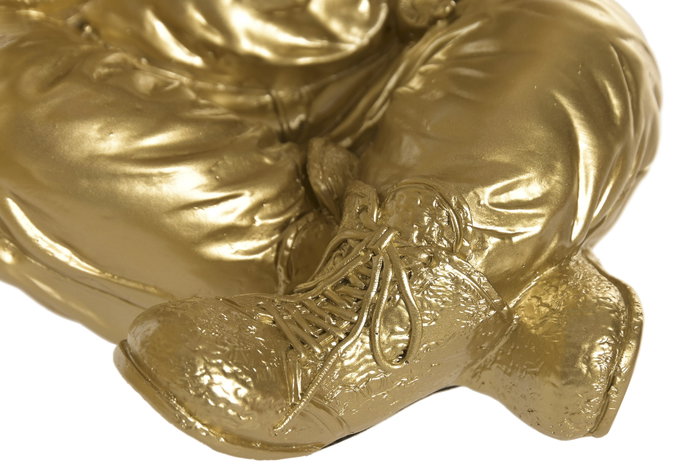 DKD Home Decor Figura de Resina Gorila, Surtido de 3 Unidades, Dorado