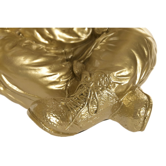 DKD Home Decor Figura de Resina Gorila, Surtido de 3 Unidades, Dorado