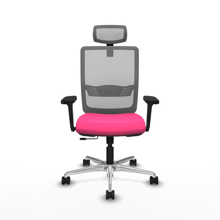 PIQUERAS Y CRESPO Silla de oficina Haches Rosa y Gris PIQUERAS Y CRESPO Silla de oficina Haches Rosa y Gris