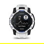 Garmin Instinct 3 Solar Smartwatch GPS 45mm Negro/Blanco con Banda de Silicona Intercambiable 22mm Blanco, MIP, Resistencia al Agua 10 ATM, Duración Batería 28 Días con Solar