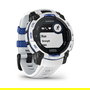 Garmin Instinct 3 Solar Smartwatch GPS 45mm Negro/Blanco con Banda de Silicona Intercambiable 22mm Blanco, MIP, Resistencia al Agua 10 ATM, Duración Batería 28 Días con Solar