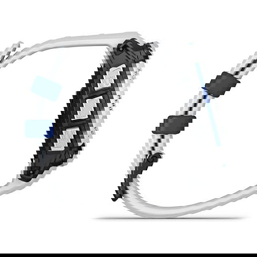 Garmin Instinct 3 Solar Smartwatch GPS 45mm Negro/Blanco con Banda de Silicona Intercambiable 22mm Blanco, MIP, Resistencia al Agua 10 ATM, Duración Batería 28 Días con Solar