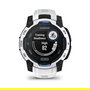 Garmin Instinct 3 Solar Smartwatch GPS 45mm Negro/Blanco con Banda de Silicona Intercambiable 22mm Blanco, MIP, Resistencia al Agua 10 ATM, Duración Batería 28 Días con Solar