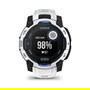 Garmin Instinct 3 Solar Smartwatch GPS 45mm Negro/Blanco con Banda de Silicona Intercambiable 22mm Blanco, MIP, Resistencia al Agua 10 ATM, Duración Batería 28 Días con Solar