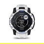 Garmin Instinct 3 Solar Smartwatch GPS 45mm Negro/Blanco con Banda de Silicona Intercambiable 22mm Blanco, MIP, Resistencia al Agua 10 ATM, Duración Batería 28 Días con Solar