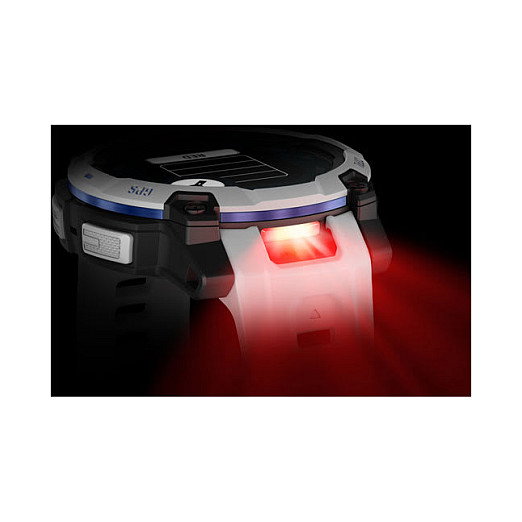 Garmin Instinct 3 Solar Smartwatch GPS 45mm Negro/Blanco con Banda de Silicona Intercambiable 22mm Blanco, MIP, Resistencia al Agua 10 ATM, Duración Batería 28 Días con Solar