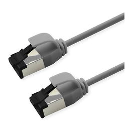 ROLINE Patch Cable S/FTP Cat8.1 PoE 5 m Gris, ROLINE 21.15.3405, Slim, Conectores RJ-45 Macho Chapados en Oro, 40 Gbit/s, 28 AWG