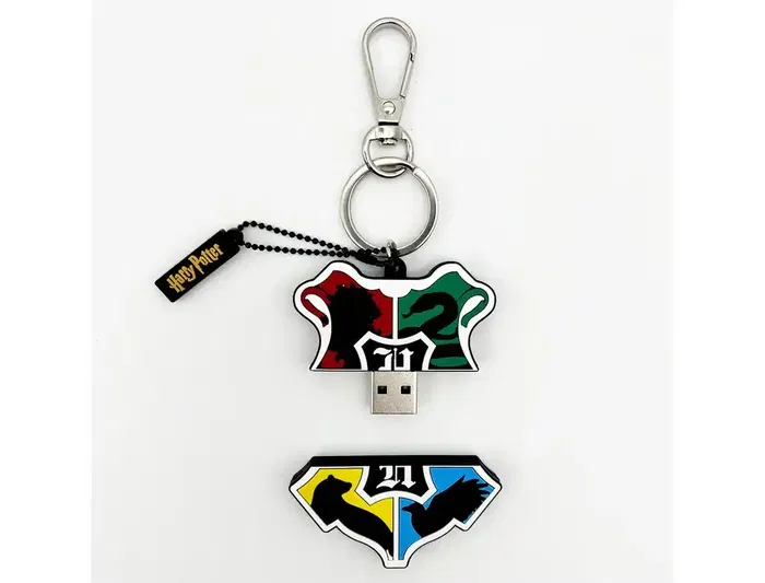Wondee Llavero USB Harry Potter Hogwarts 32GB con Adaptador USB C Wondee Llavero USB Harry Potter Hogwarts 32GB con Adaptador USB C