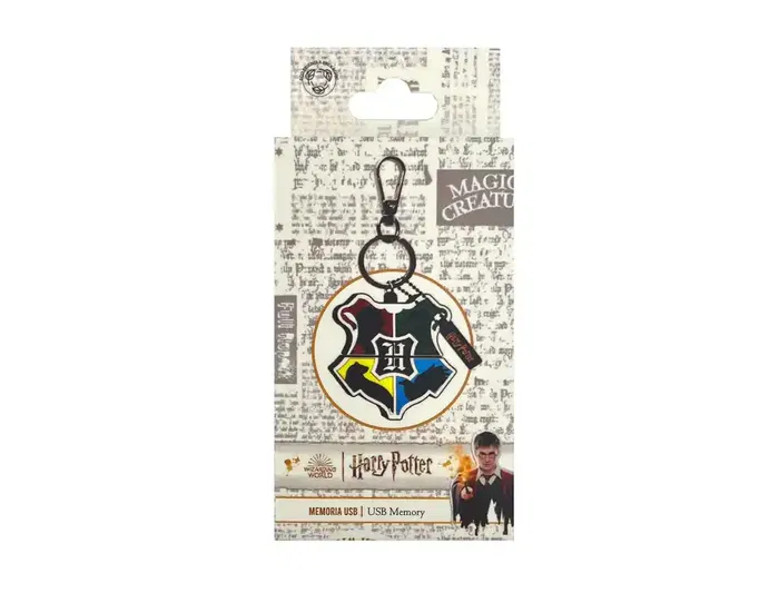 Wondee Llavero USB Harry Potter Hogwarts 32GB con Adaptador USB C Wondee Llavero USB Harry Potter Hogwarts 32GB con Adaptador USB C