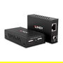 LINDY 43408 Extensor USB 2.0 y Audio/Video, Alámbrico, 100 metros, 3 Puertos, Negro