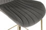 DKD Home Decor Taburete Gris Claro Dorado Metal Terciopelo 53 x 102 x 55 cm (2 Unidades)