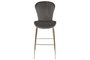 DKD Home Decor Taburete Gris Claro Dorado Metal Terciopelo 53 x 102 x 55 cm (2 Unidades)