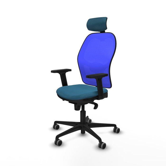 PIQUERAS Y CRESPO Silla de oficina Jorquera con mecanismo Sincro, Verde petróleo y Azul PIQUERAS Y CRESPO Silla de oficina Jorquera con mecanismo Sincro, Verde petróleo y Azul