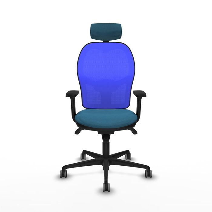 PIQUERAS Y CRESPO Silla de oficina Jorquera con mecanismo Sincro, Verde petróleo y Azul PIQUERAS Y CRESPO Silla de oficina Jorquera con mecanismo Sincro, Verde petróleo y Azul
