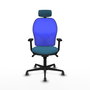 PIQUERAS Y CRESPO Silla de oficina Jorquera con mecanismo Sincro, Verde petróleo y Azul