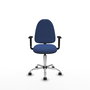 PIQUERAS Y CRESPO Silla de oficina Aýna Azul marino con brazos 1D