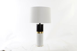 DKD Home Decor Lámpara de Sobremesa Metal Blanco 38x38x65 cm