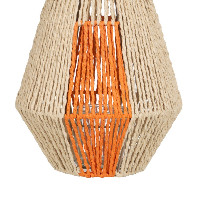 Farol Portavelas Crema-Naranja 23 X 23 X 28 cm (Set de 2)