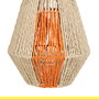 Farol Portavelas Crema-Naranja 23 X 23 X 28 cm (Set de 2)