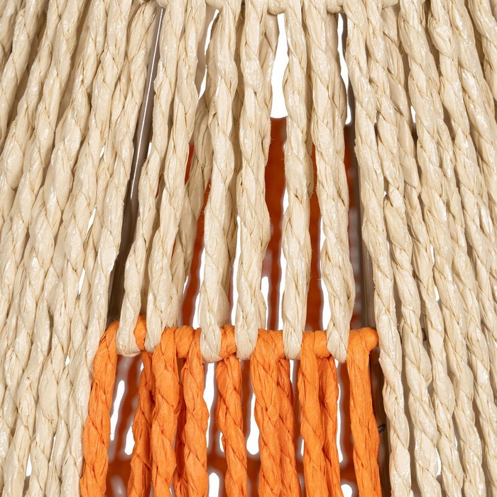 Farol Portavelas Crema-Naranja 23 X 23 X 28 cm (Set de 2)