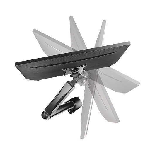 ICY BOX IB-MS303-T Soporte Monitor Brazo de Mesa VESA 100x100, Ajustable para Pantallas de hasta 32" (81 cm) con Capacidad de 6.5 kg, Color Negro