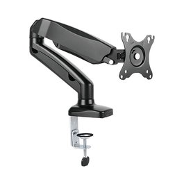 ICY BOX IB-MS303-T Soporte Monitor Brazo de Mesa VESA 100x100, Ajustable para Pantallas de hasta 32" (81 cm) con Capacidad de 6.5 kg, Color Negro