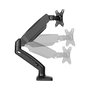 ICY BOX IB-MS303-T Soporte Monitor Brazo de Mesa VESA 100x100, Ajustable para Pantallas de hasta 32" (81 cm) con Capacidad de 6.5 kg, Color Negro