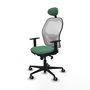 PIQUERAS Y CRESPO Silla de oficina Jorquera Verde esmeralda y Blanco
