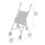 Decuevas Silla de muñeca plegable coco para muñecas de hasta 48 cm, medidas 28x42x56 cm, material metal y plástico