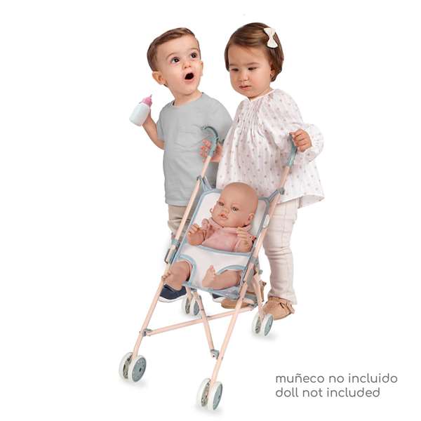 Decuevas Silla de muñeca plegable coco para muñecas de hasta 48 cm, medidas 28x42x56 cm, material metal y plástico