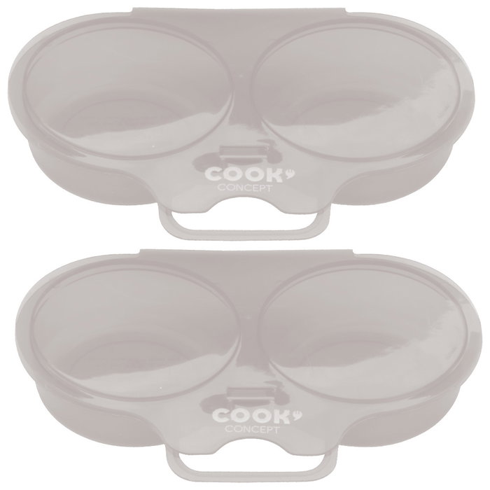 Cook Concept 2 Cuece Huevos Doble Microondas Huevos Blandos Duros Al Plato
