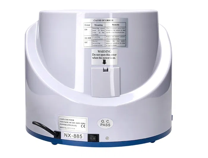 Q-connect Contador y Clasificador de Monedas 216 Monedas/Minuto, Capacidad 300-500 Monedas, Conteo Libre y por Lote