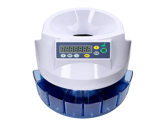 Q-connect Contador y Clasificador de Monedas 216 Monedas/Minuto, Capacidad 300-500 Monedas, Conteo Libre y por Lote