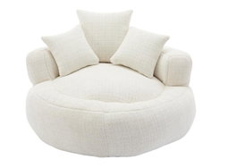 DKD Home Decor Sillón de Poliéster Blanco
