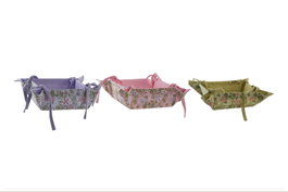DKD Home Decor Cesta de Algodón Flores Surtida