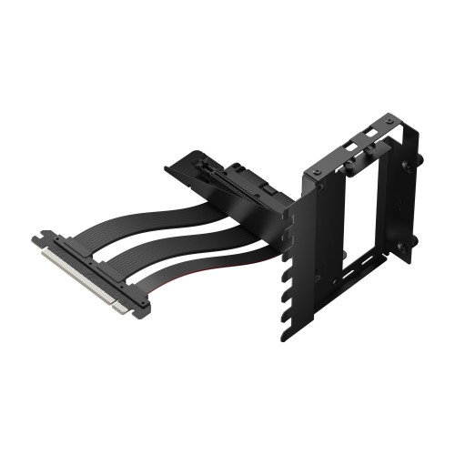Fractal Design Kit de Soporte Vertical para Tarjeta Gráfica Flex 2 PCIe 4.0 (FD-A-FLX2-001) - Incluye Cable Riser de 19,5 cm, Compatible con North, Define 7, Meshify 2, Color Negro