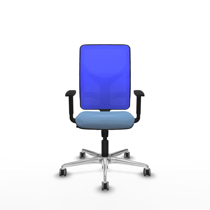 PIQUERAS Y CRESPO Silla de oficina Motilla con mecanismo Sincro, Azul cielo y Azul