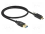 DeLOCK Cable USB 3.2 Gen 2 Tipo-A a USB C con tornillo 0,5 m Negro