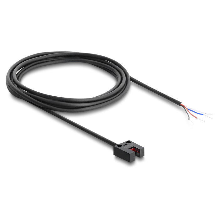 DeLOCK Barrera de luz 5 mm Tipo U con 4 extremos de cable abiertos NPN L/D conmutable, 2 m DeLOCK Barrera de luz 5 mm Tipo U con 4 extremos de cable abiertos NPN L/D conmutable, 2 m