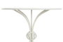 DKD Home Decor Mesita Auxiliar Metal Blanca 81x81x81,5