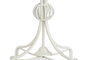 DKD Home Decor Mesita Auxiliar Metal Blanca 81x81x81,5
