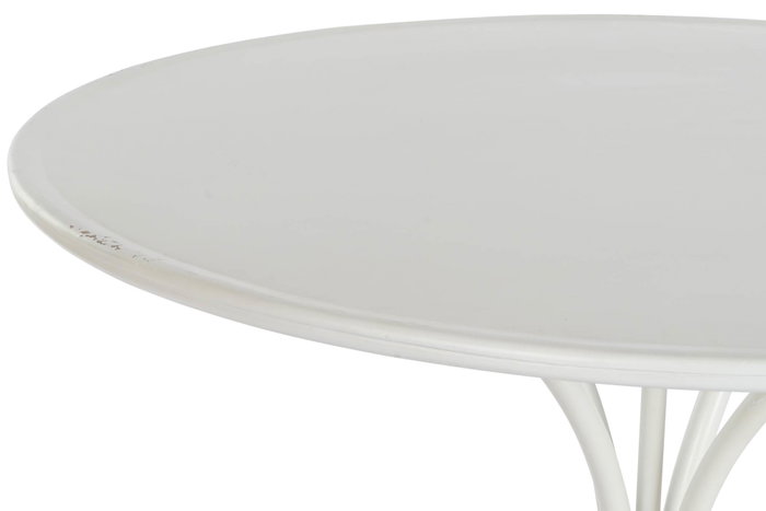 DKD Home Decor Mesita Auxiliar Metal Blanca 81x81x81,5 DKD Home Decor Mesita Auxiliar Metal Blanca 81x81x81,5